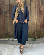 Women's Loose Set with Long Tunic and Pants