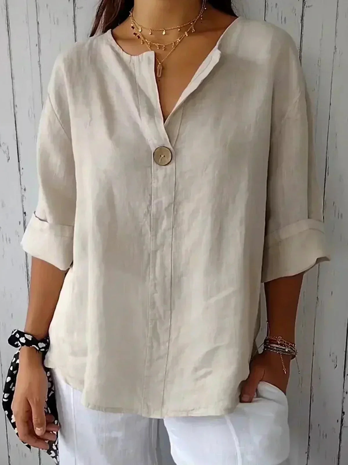 Damska Taliowana Bluzka Casual