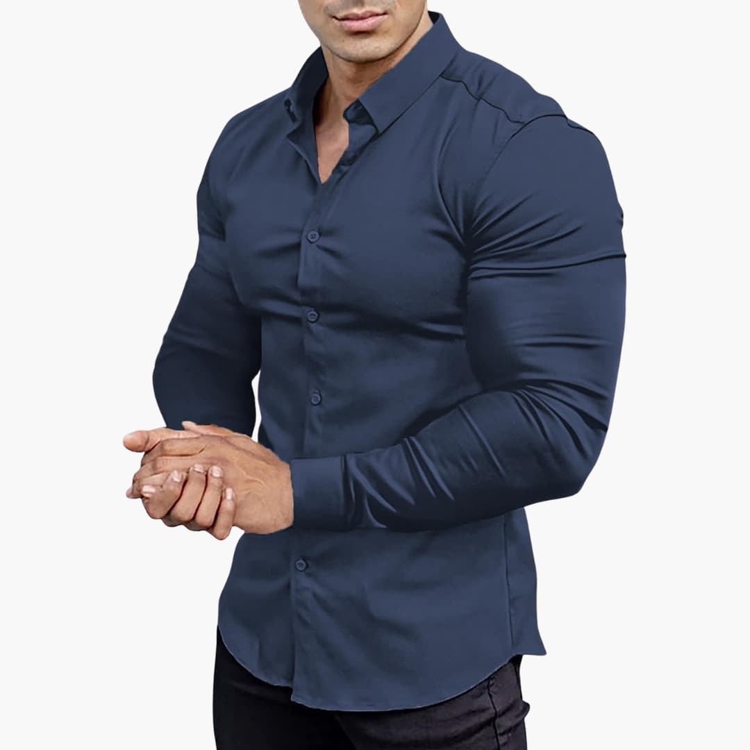 Męska Koszula Slim‑Fit z Eleganckim Wykończeniem