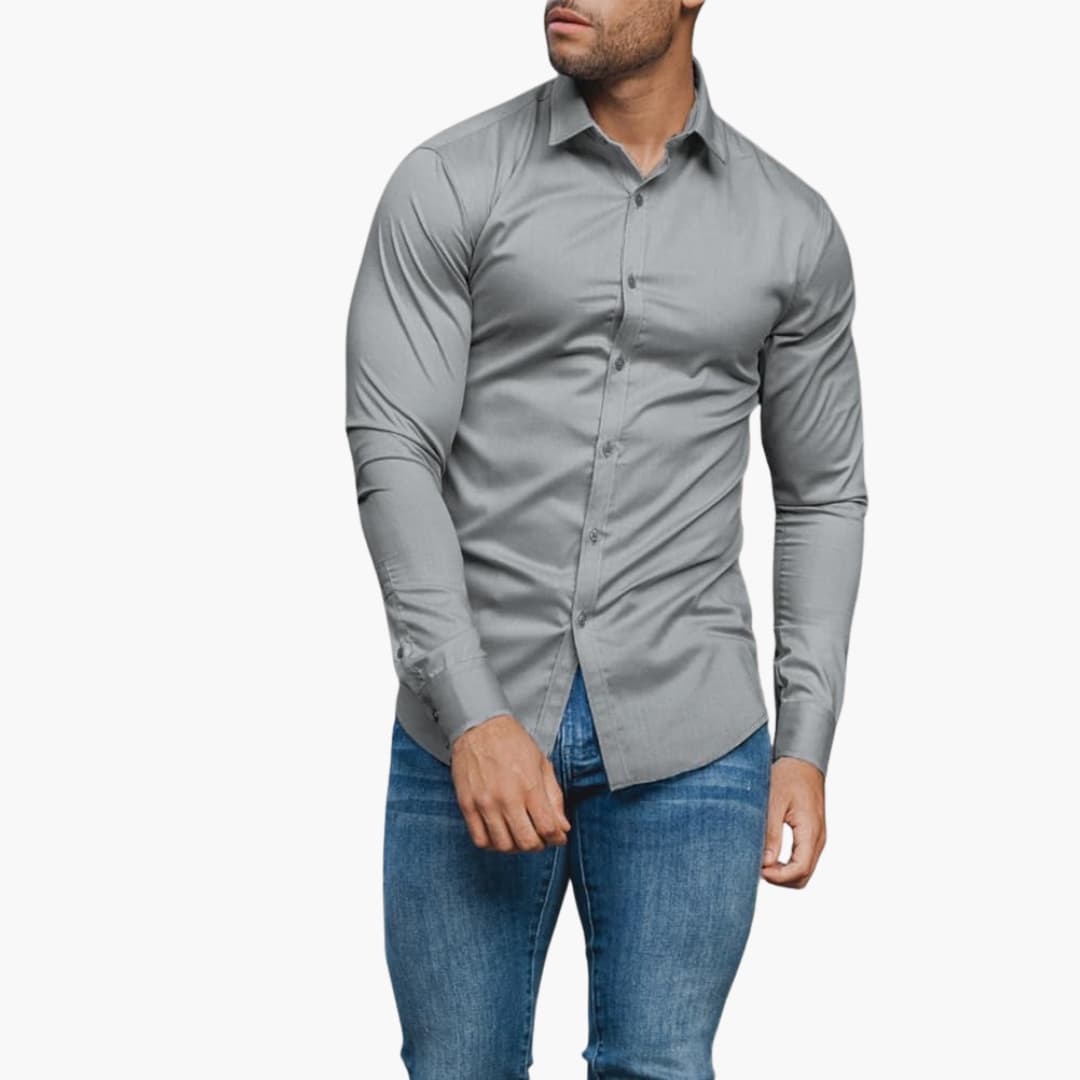 Męska Koszula Slim‑Fit z Eleganckim Wykończeniem