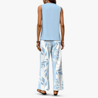 Damen zweiteiliges Sommer-Set mit ärmellosem Top und Hose