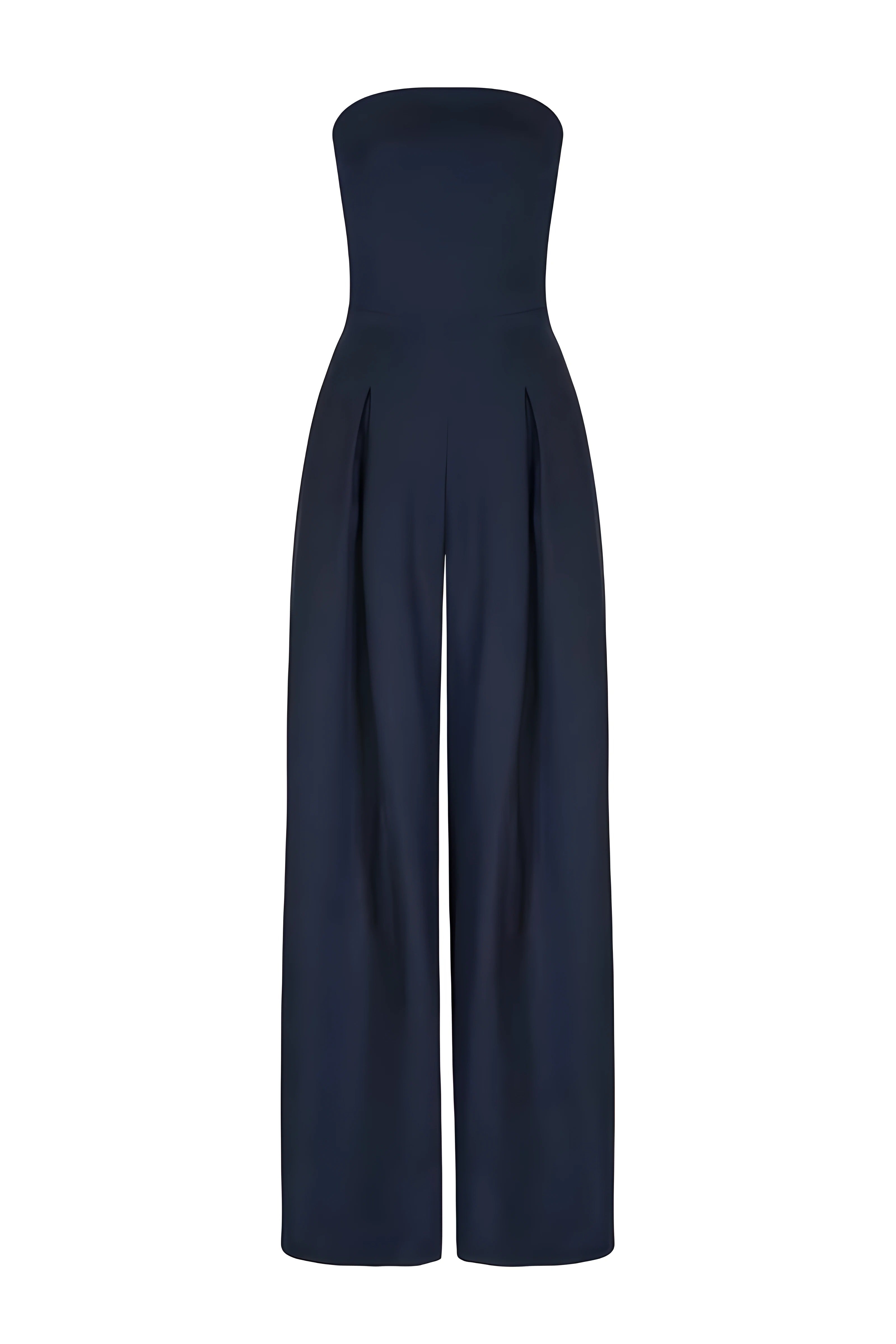 Elegancki Damski Kombinezon Strapless z Efektem Gorsetu