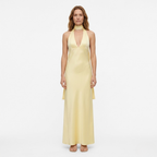Damen Maxikleid mit tiefem Ausschnitt und Empire-Taille