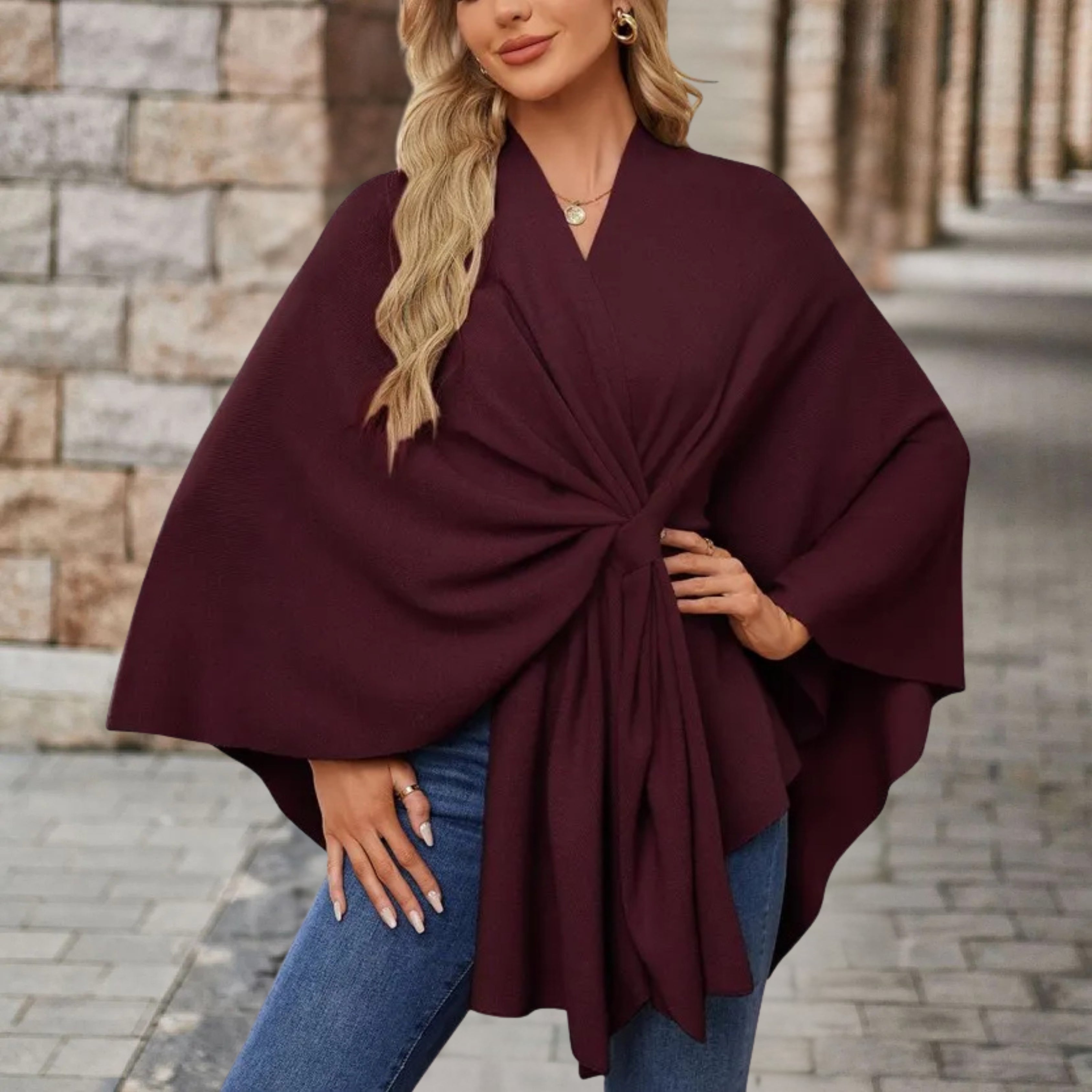 Damen Top mit Drapierung und lockerem Schnitt
