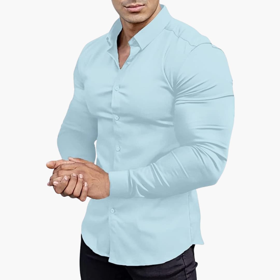 Męska Koszula Slim‑Fit z Eleganckim Wykończeniem