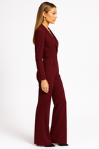 Damski Elegancki Jumpsuit z Głębokim Dekoltem V