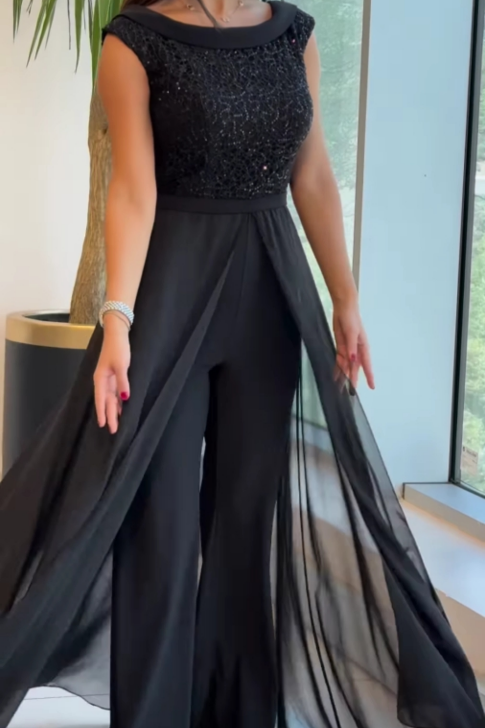 Damski Elegancki Kombinezon Bez Rękawów