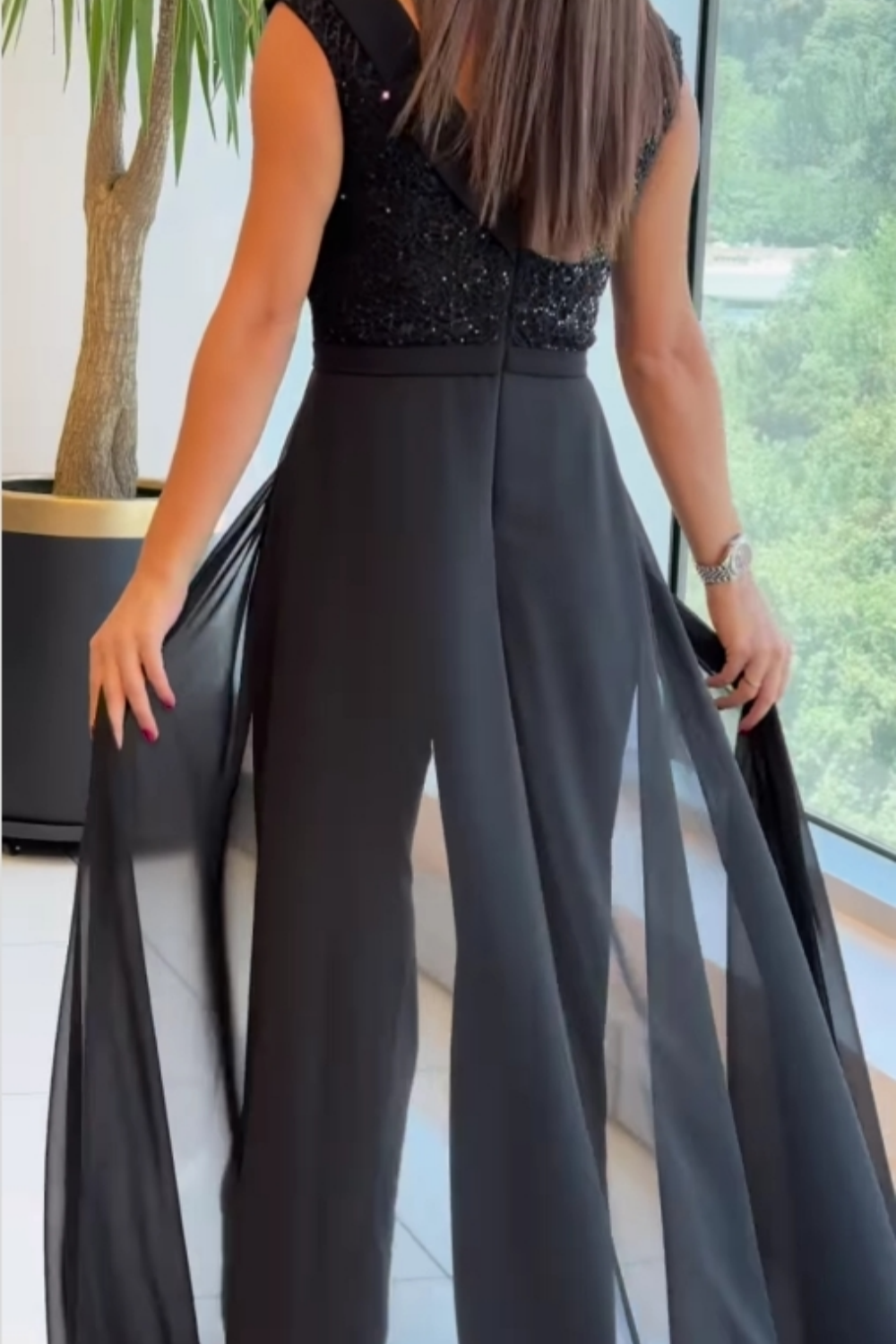Damski Elegancki Kombinezon Bez Rękawów