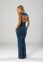 Damski Dopasowany Kombinezon Jeansowy Modelujący Sylwetkę Stylowy