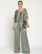 Damen Zweiteiliges Lounge Set aus Satinstoff
