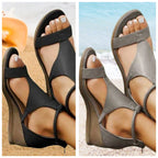 Damen Sandalen mit Keilabsatz und weichem, atmungsaktivem Obermaterial