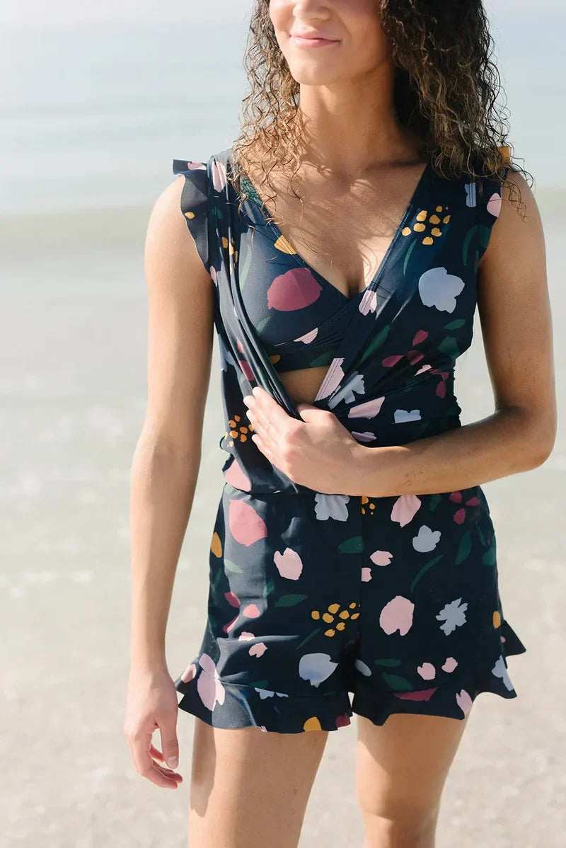 Women's One-Piece Swimsuit with Built-in Bra