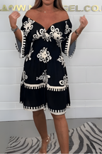 Damska Letnia Sukienka Boho o Zwiewnej, Eleganckiej Linii