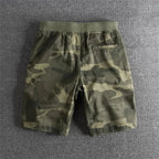 Taktyczne Szorty z Elastycznym Pasem i Wzorem Camo