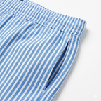 Herren Strandshorts mit vertikalen Streifen, elastischem Bund und lockerem Schnitt