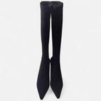 Damen hohe Stiefel mit elegantem Absatz