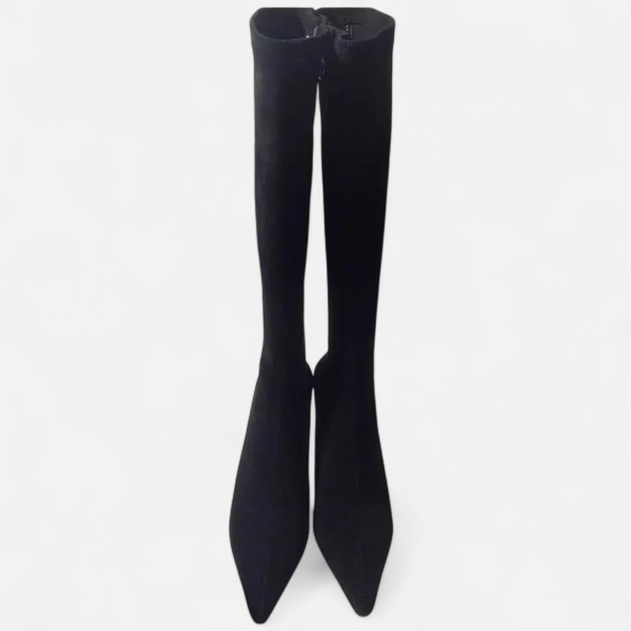 Damen hohe Stiefel mit elegantem Absatz