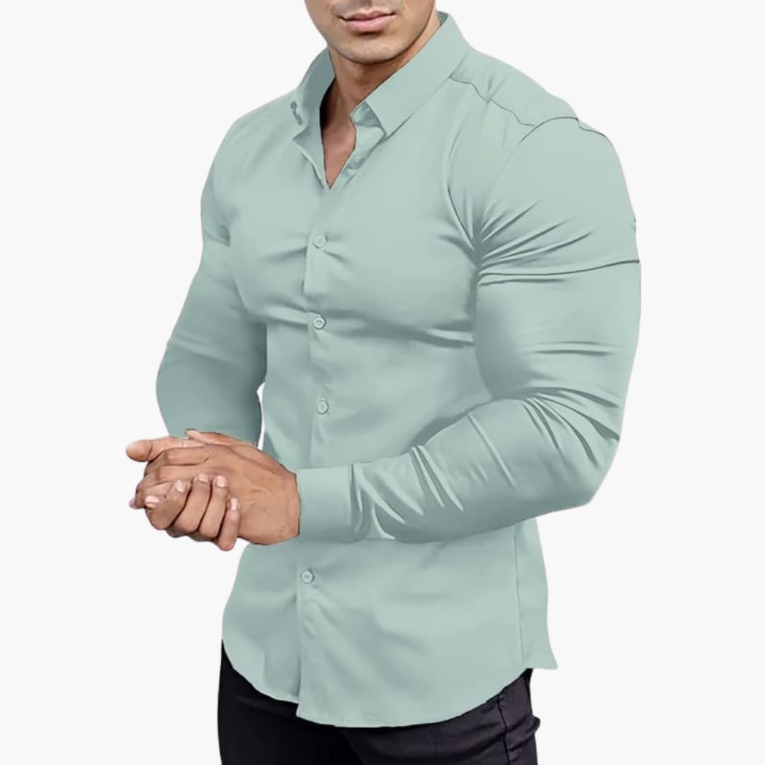 Męska Koszula Slim‑Fit z Eleganckim Wykończeniem