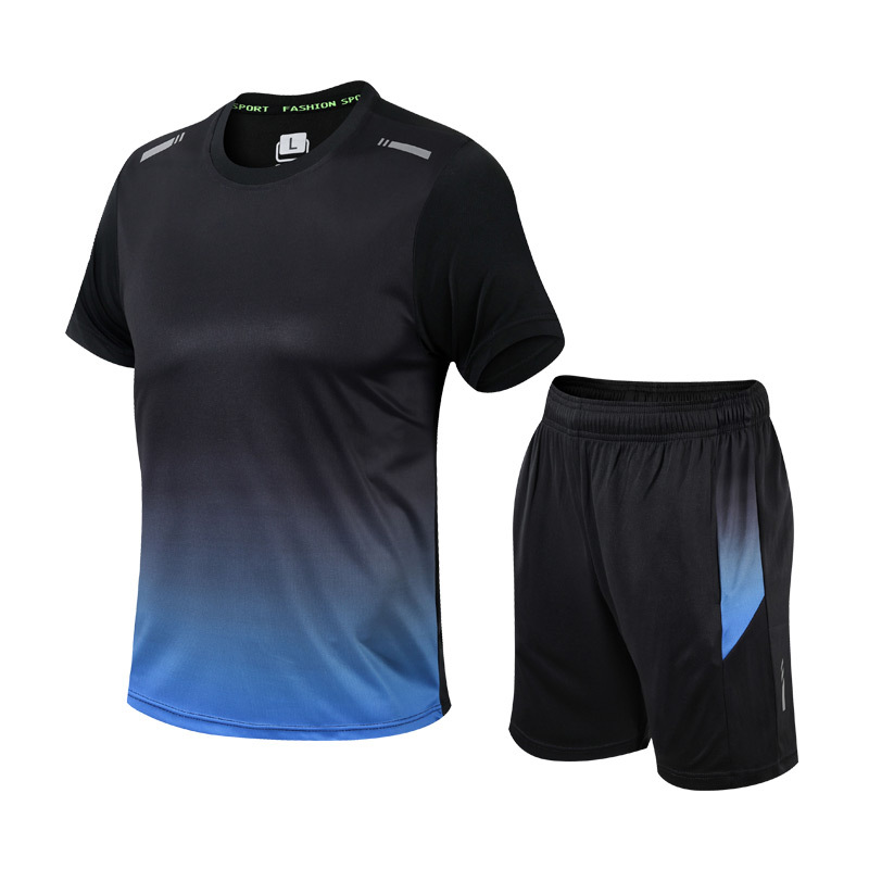 Men's Sport Set Made of Breathable Fabric (T-Shirt + Shorts)