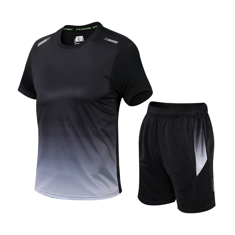 Men's Sport Set Made of Breathable Fabric (T-Shirt + Shorts)