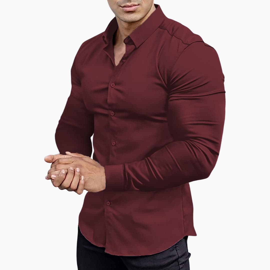 Męska Koszula Slim‑Fit z Eleganckim Wykończeniem
