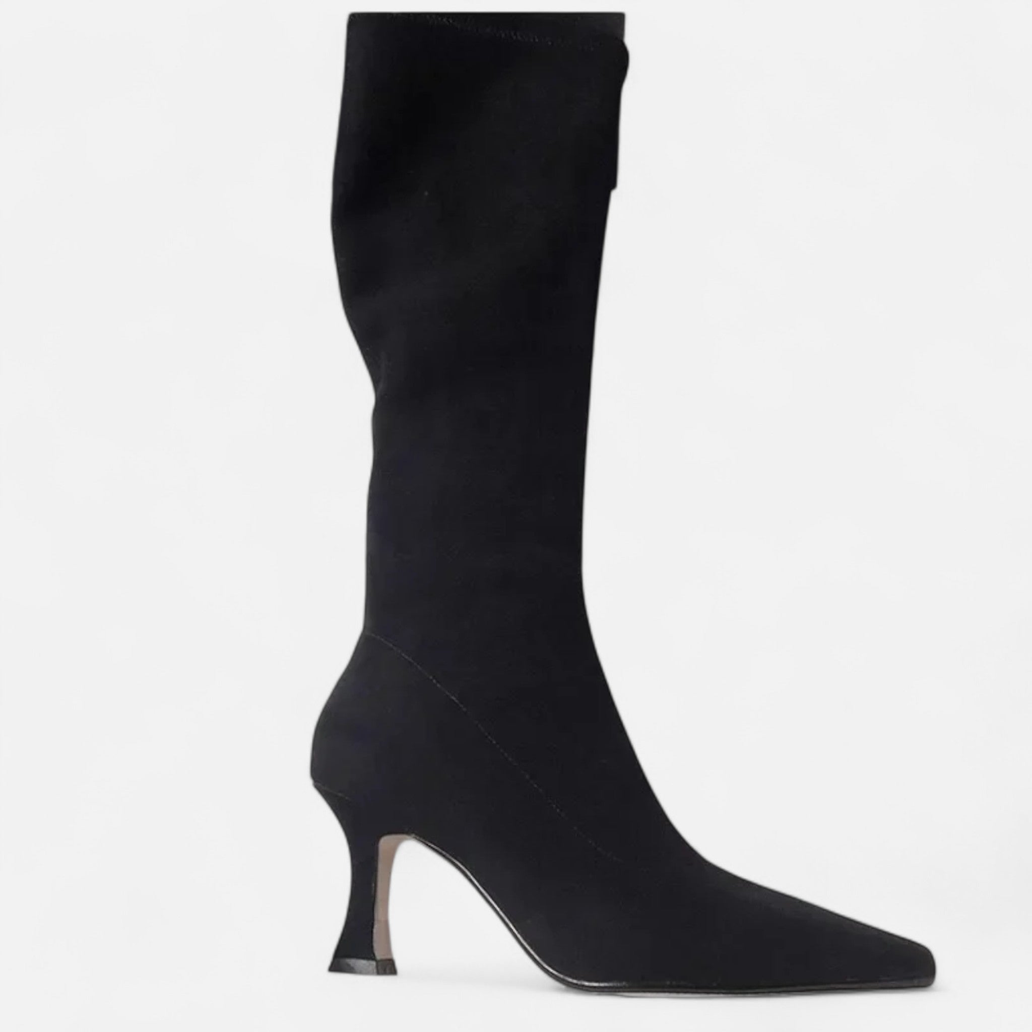 Damen hohe Stiefel mit elegantem Absatz
