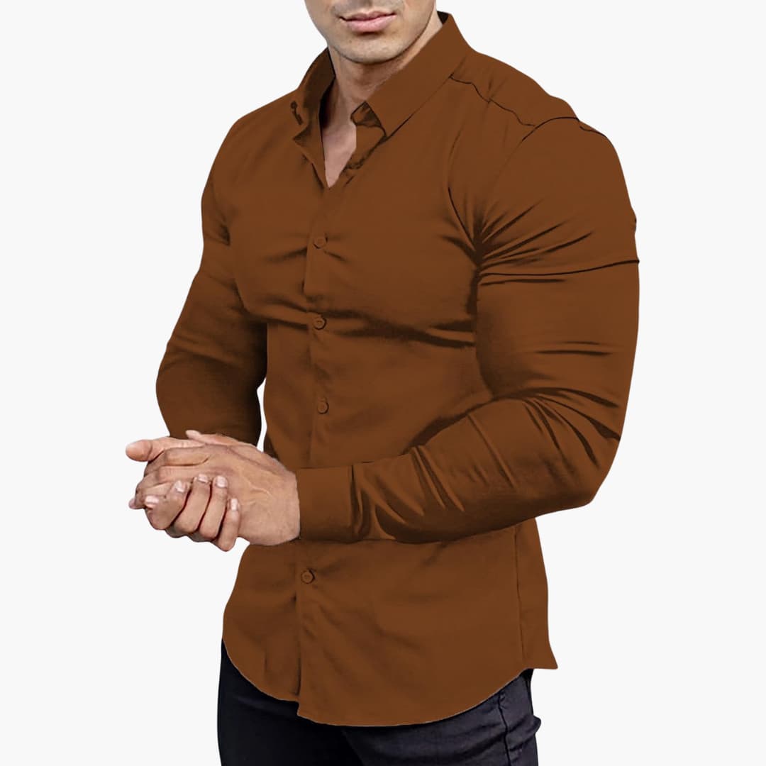 Męska Koszula Slim‑Fit z Eleganckim Wykończeniem
