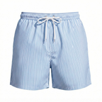 Herren Strandshorts mit vertikalen Streifen, elastischem Bund und lockerem Schnitt