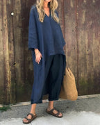 Women's Loose Set with Long Tunic and Pants
