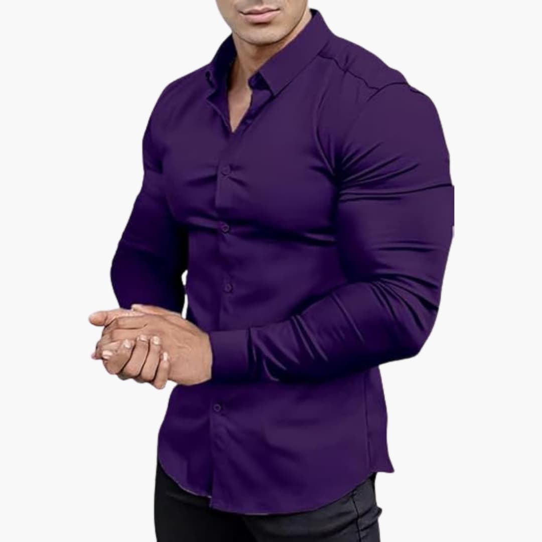 Męska Koszula Slim‑Fit z Eleganckim Wykończeniem