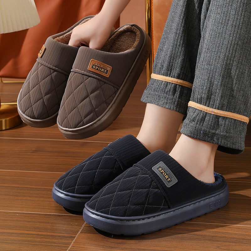 Men's Warm Slippers with Soft Lining for Home Use