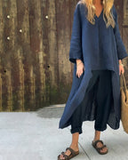 Women's Loose Set with Long Tunic and Pants