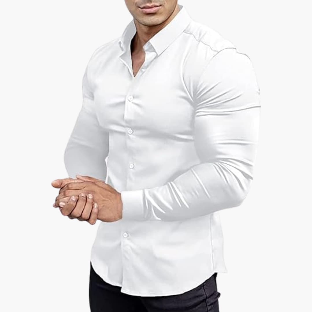 Męska Koszula Slim‑Fit z Eleganckim Wykończeniem