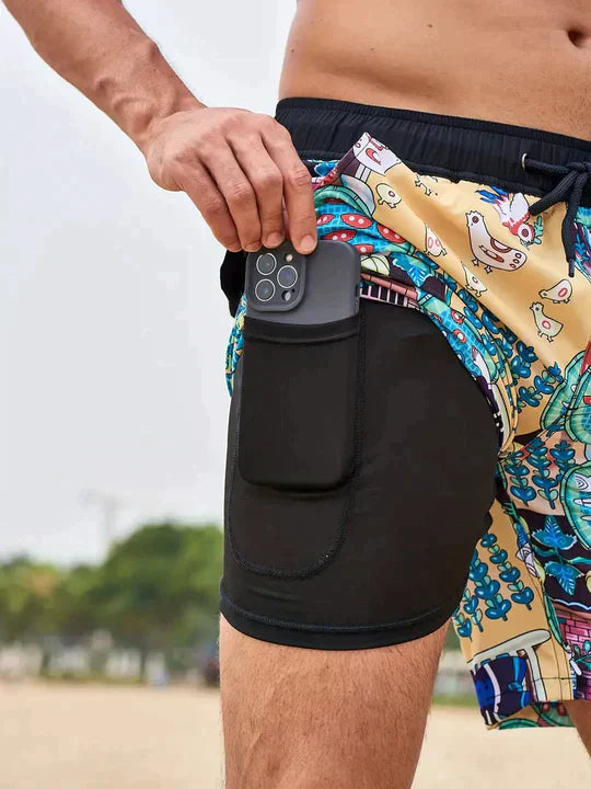 Herren Badeshorts mit sicherem Sitz