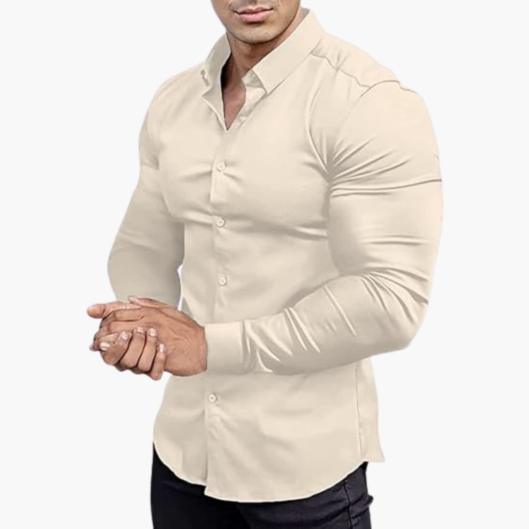 Męska Koszula Slim‑Fit z Eleganckim Wykończeniem