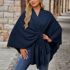 Damen Top mit Drapierung und lockerem Schnitt