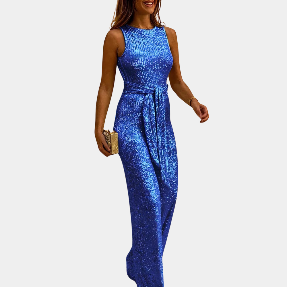 Damski Kombinezon z Dopasowaną Talią i Elegancką Linią