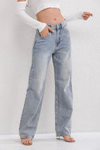 Damskie Jeansy z Przetarciami o Luźnej Konstrukcji Vintage
