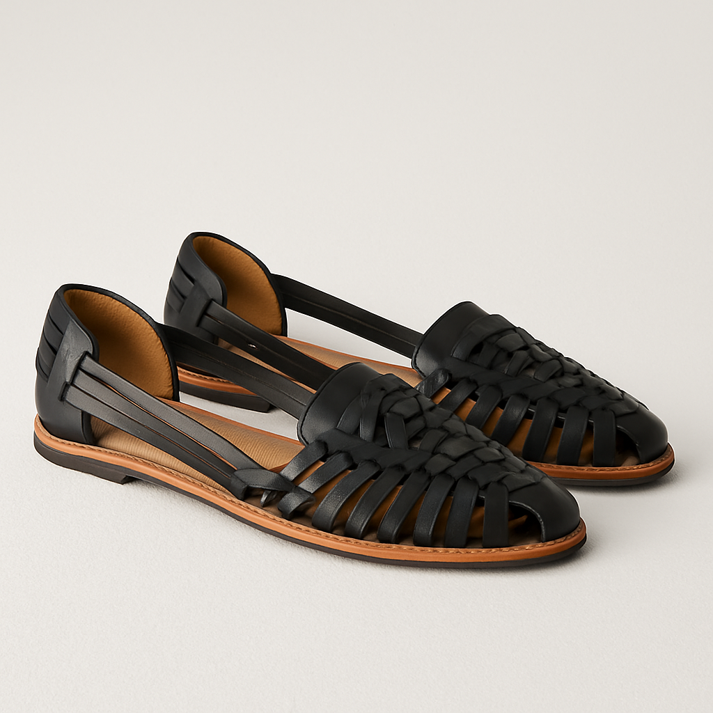 Damen Sandalen mit Geschlossener Spitze und Verstellbarem Riemen