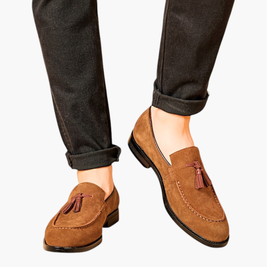 Herren Loafers mit Wildleder-Obermaterial und Quasten-Detail