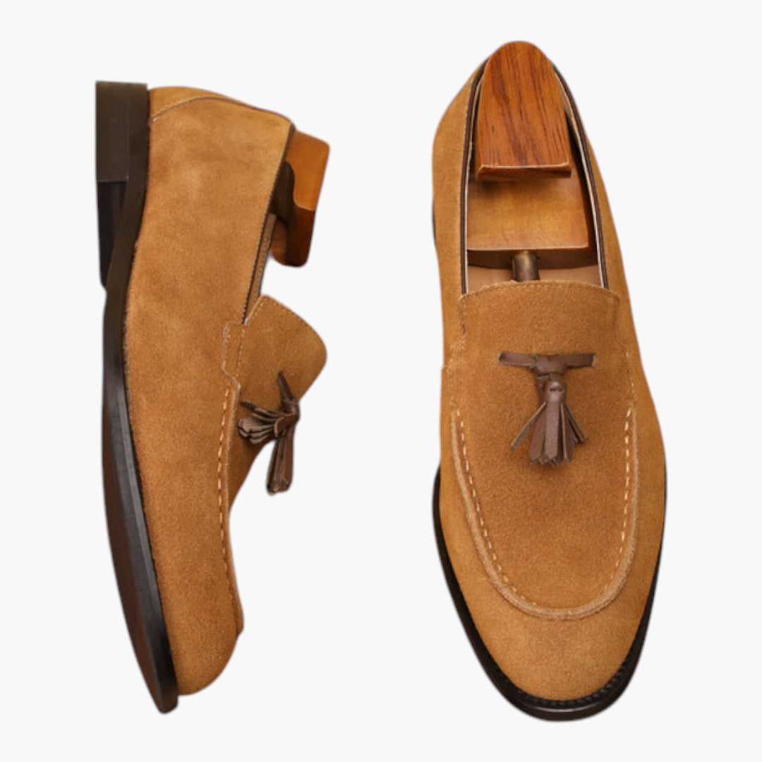 Herren Loafers mit Wildleder-Obermaterial und Quasten-Detail
