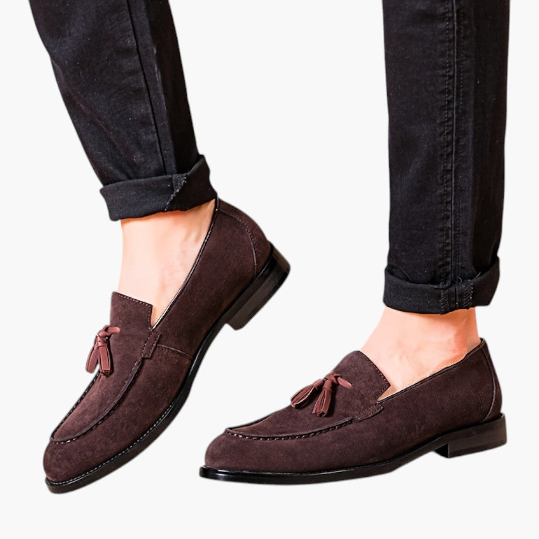 Herren Loafers mit Wildleder-Obermaterial und Quasten-Detail