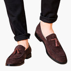 Herren Loafers mit Wildleder-Obermaterial und Quasten-Detail