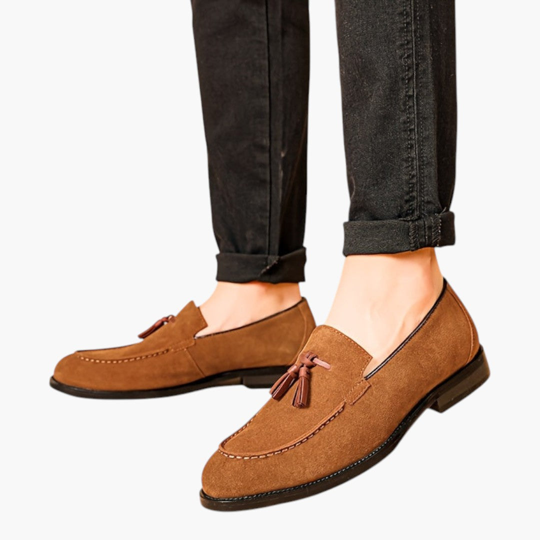 Herren Loafers mit Wildleder-Obermaterial und Quasten-Detail