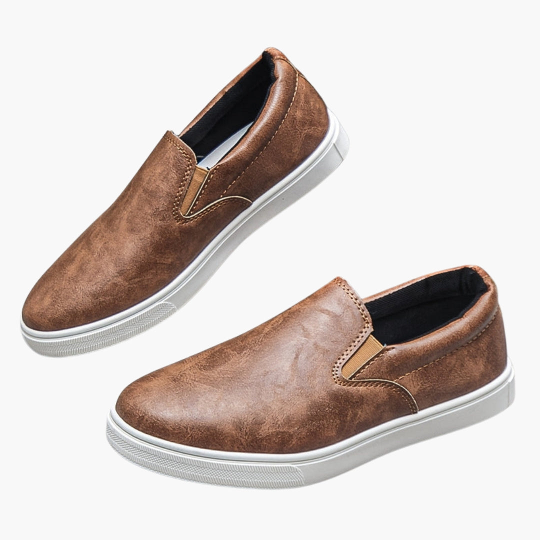 Męskie Buty Slip‑On z Cholewką PU i Podeszwą PVC