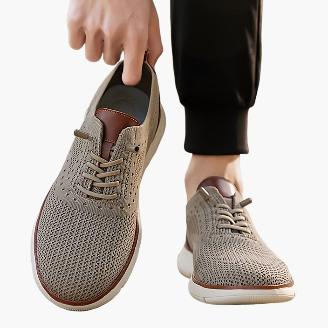 Men's Slip-On Sports Shoes with Round Toe and Rubber Sole