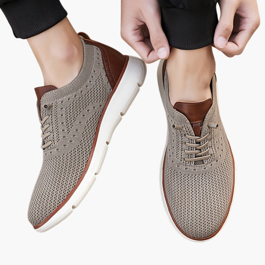 Men's Slip-On Sports Shoes with Round Toe and Rubber Sole