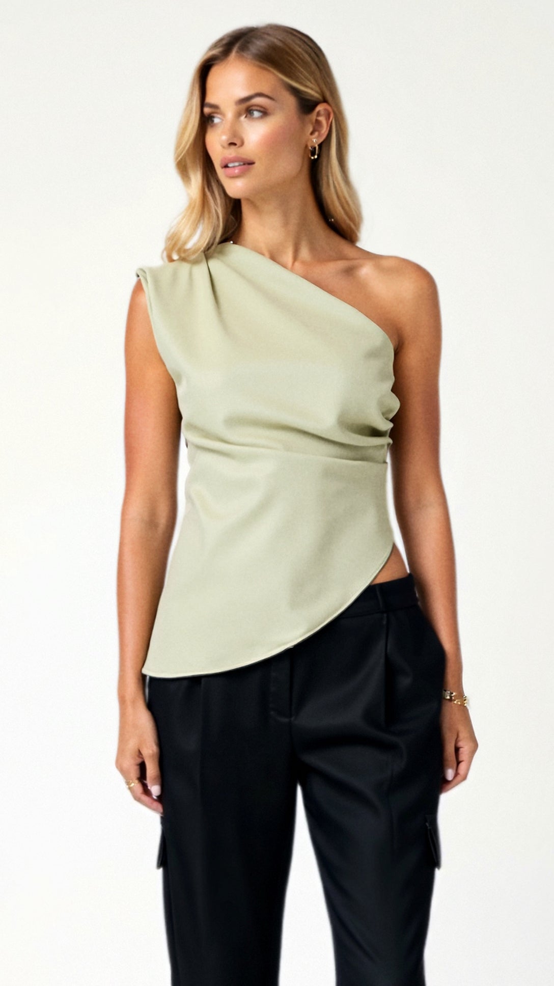 Damen-Top mit einem Träger aus luxuriösem Stretchmaterial 0