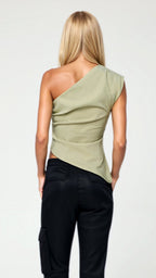 Damen-Top mit einem Träger aus luxuriösem Stretchmaterial 1