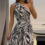 Women's Fashion Dress with Pattern and Stretch Fit